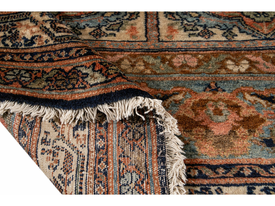 Antique Bibikabad Wool Rug 12 X 18