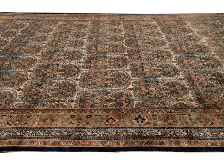 Antique Bibikabad Wool Rug 12 X 18