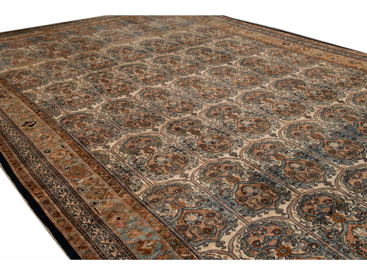 Antique Bibikabad Wool Rug 12 X 18