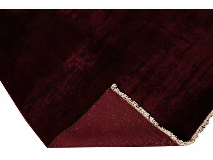 Antique Art Deco Red Handmade Chinese Dragon Design Wool Rug