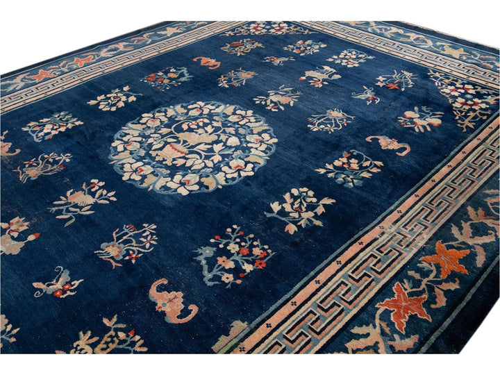 Antique Art Deco Chinese Peking Wool Rug 10' x 13'