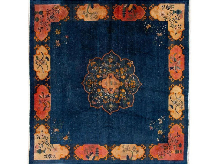 Antique Art Deco Chinese wool Rug 12 X 13