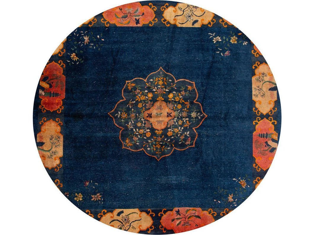 Antique Art Deco Chinese wool Rug 12 X 13
