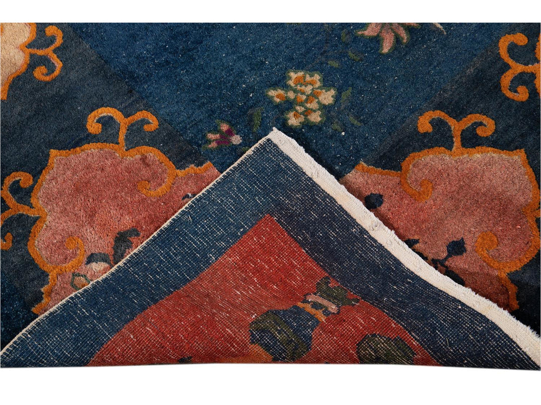 Antique Art Deco Chinese wool Rug 12 X 13