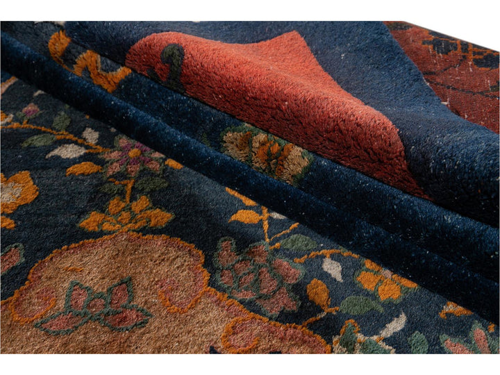 Antique Art Deco Chinese wool Rug 12 X 13