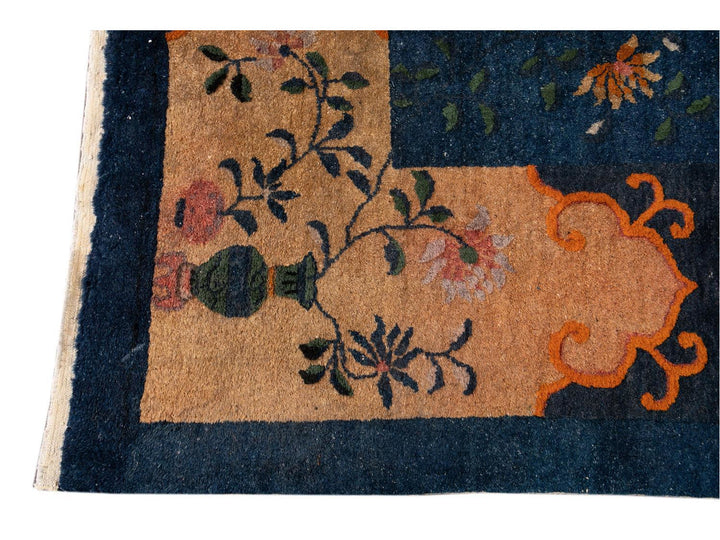 Antique Art Deco Chinese wool Rug 12 X 13