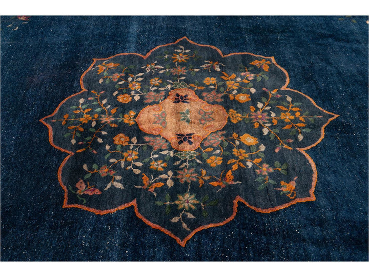 Antique Art Deco Chinese wool Rug 12 X 13