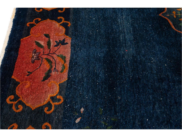 Antique Art Deco Chinese wool Rug 12 X 13