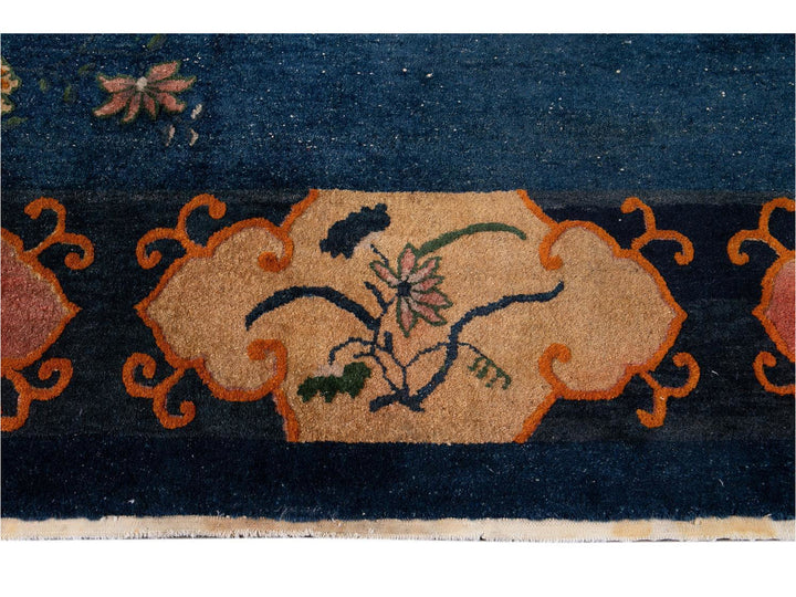 Antique Art Deco Chinese wool Rug 12 X 13