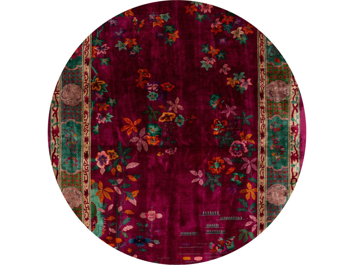 Antique Art Deco Chinese Rug 11 X 19