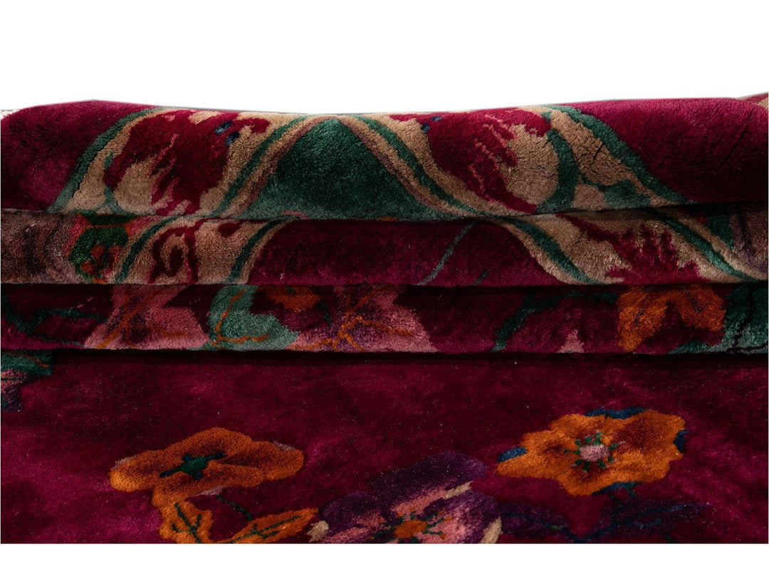 Antique Art Deco Chinese Rug 11 X 19