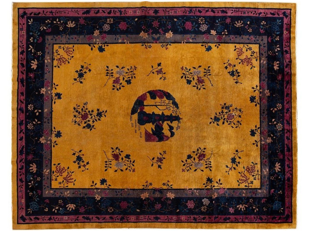 Antique Art Deco Chinese Rug 9 X 11