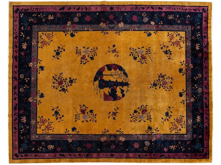 Antique Art Deco Chinese Rug 9 X 11