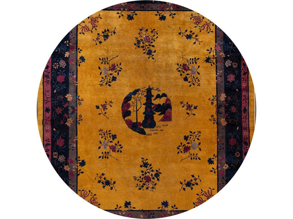 Antique Art Deco Chinese Rug 9 X 11