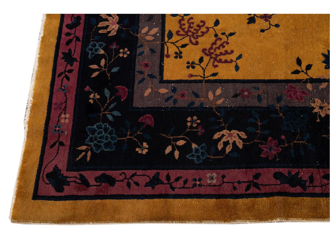 Antique Art Deco Chinese Rug 9 X 11