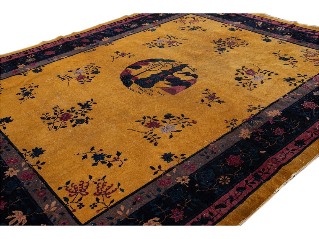 Antique Art Deco Chinese Rug 9 X 11