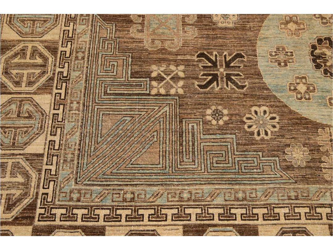 Modern Khotan Wool Rug 9 X 12