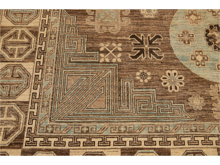 Modern Khotan Wool Rug 9 X 12