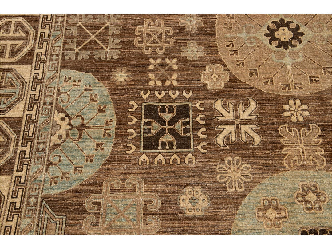 Modern Khotan Wool Rug 9 X 12