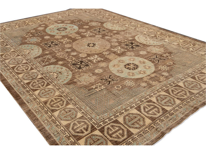Modern Khotan Wool Rug 9 X 12