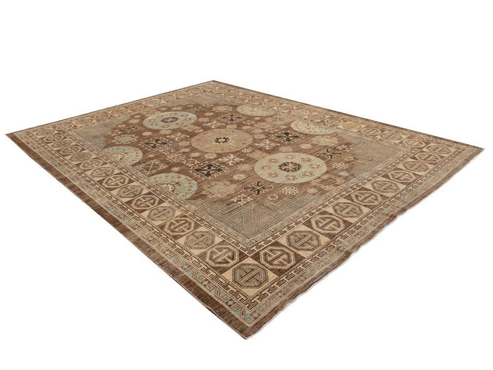 Modern Khotan Wool Rug 9 X 12