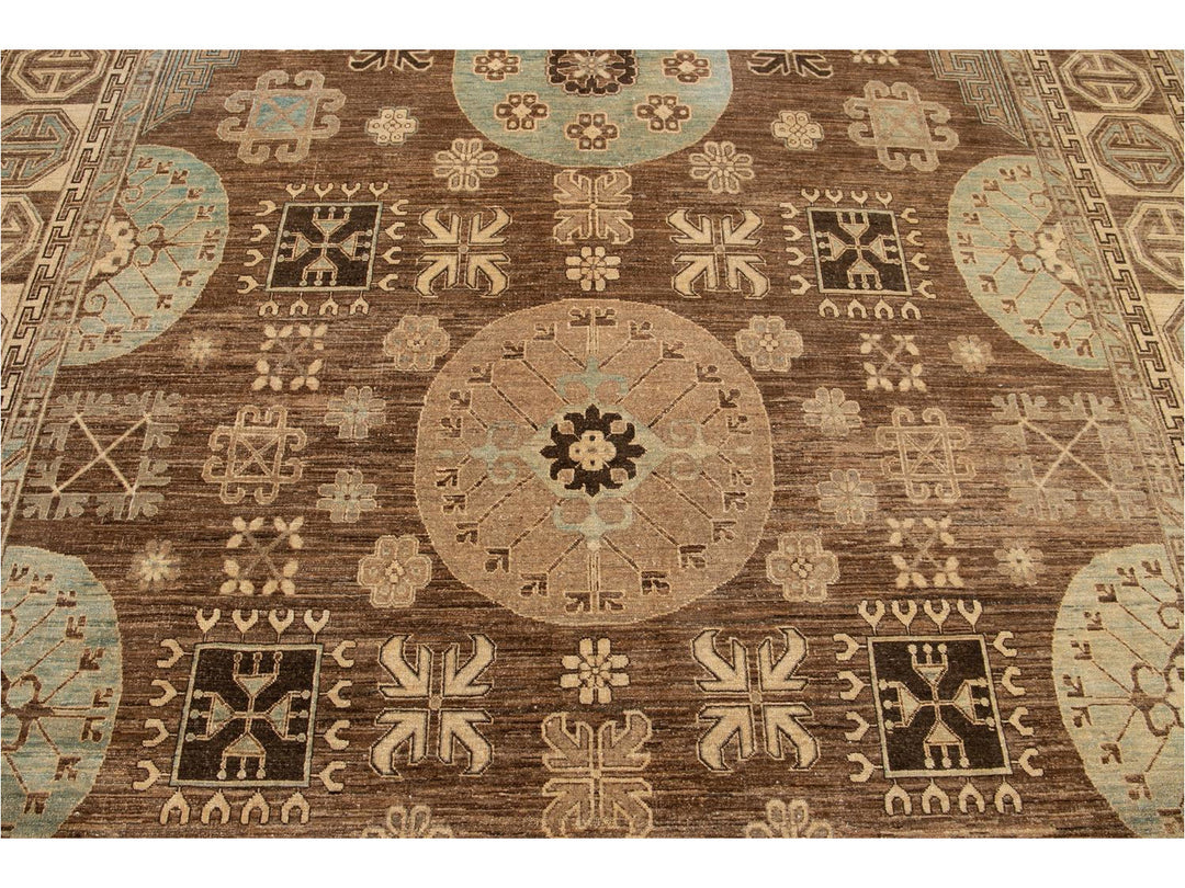 Modern Khotan Wool Rug 9 X 12