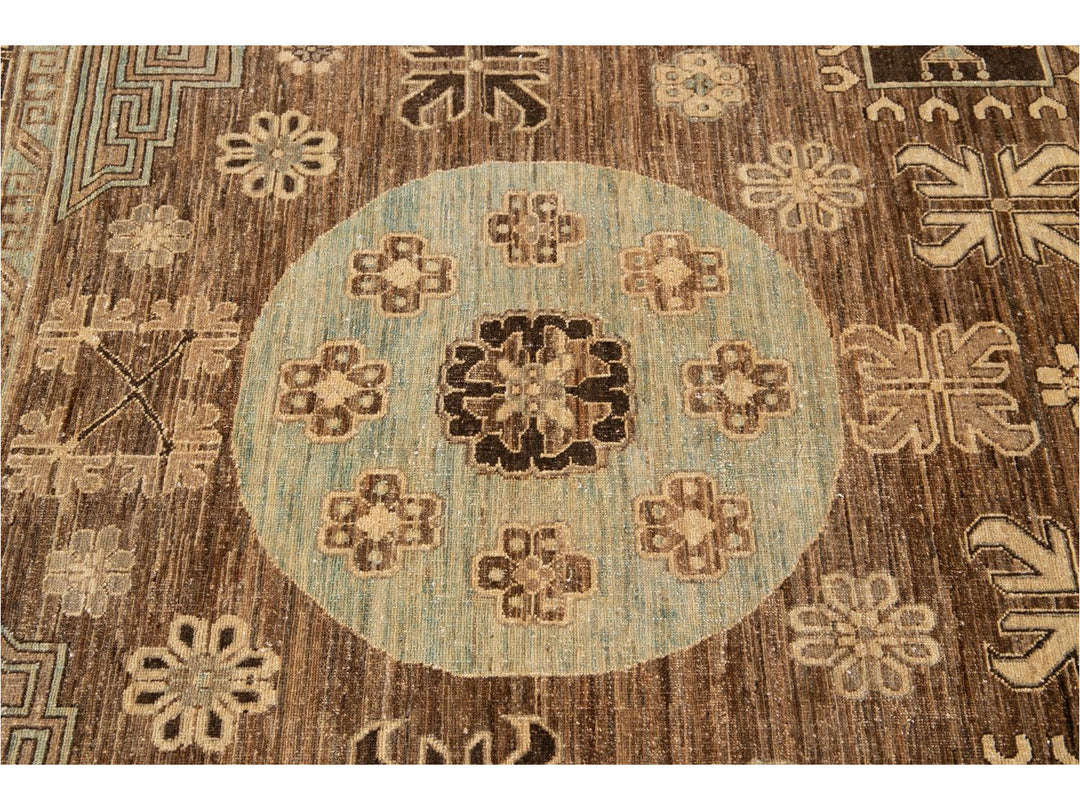 Modern Khotan Wool Rug 9 X 12