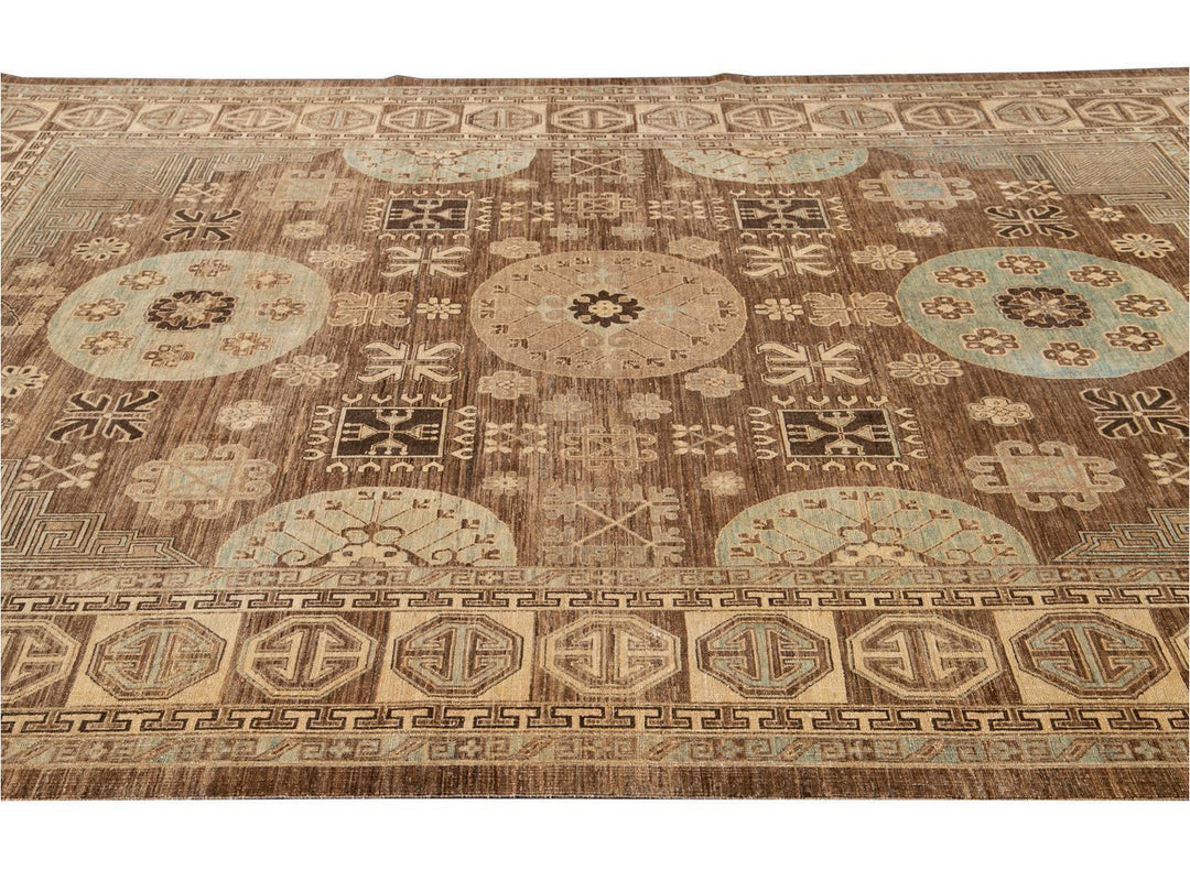 Modern Khotan Wool Rug 9 X 12