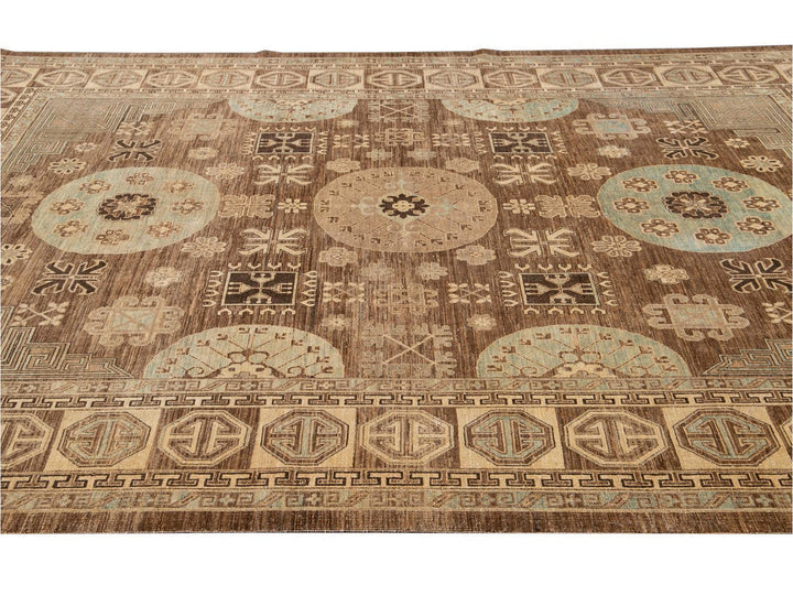 Modern Khotan Wool Rug 9 X 12