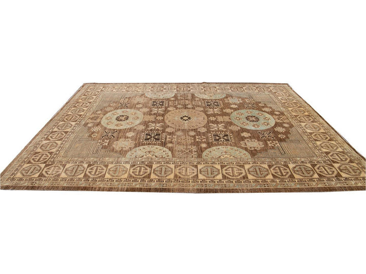 Modern Khotan Wool Rug 9 X 12