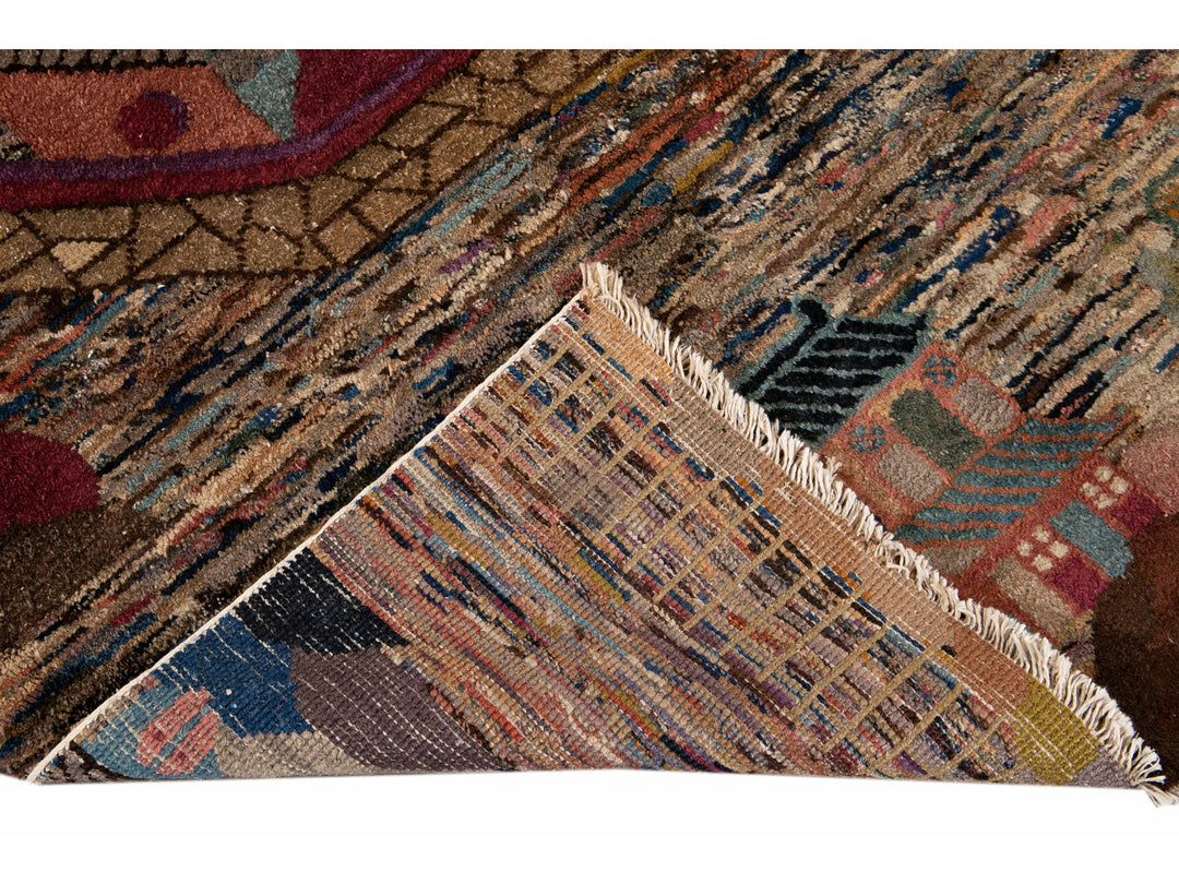 Vintage Deco Chinese Wool Rug 6 X 9