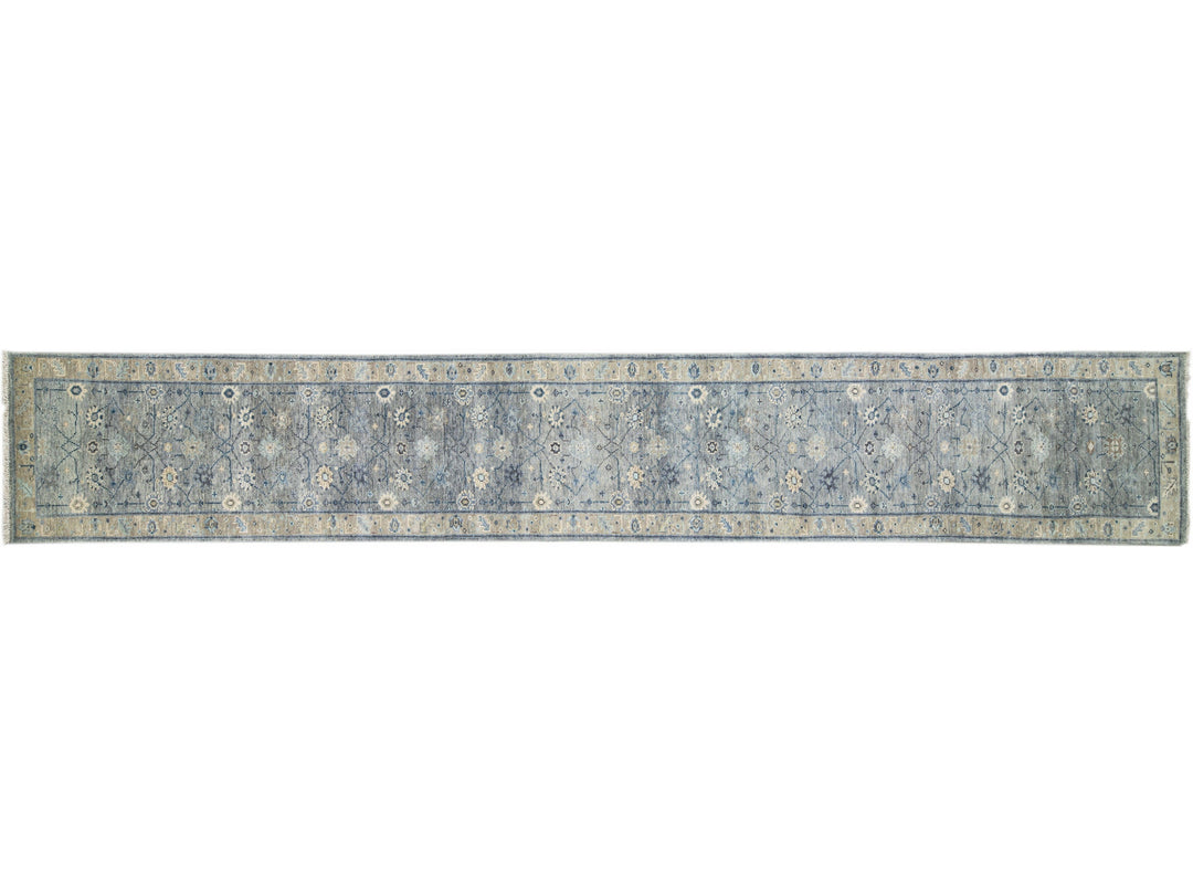 Modern Oushak Wool Rug 3 X 20