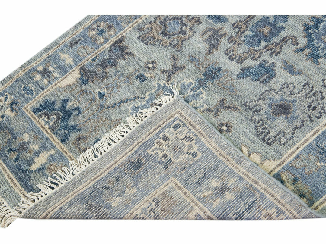 Modern Oushak Wool Runner 3 X 18