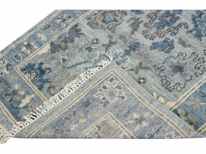 Modern Oushak Wool Runner 3 X 18