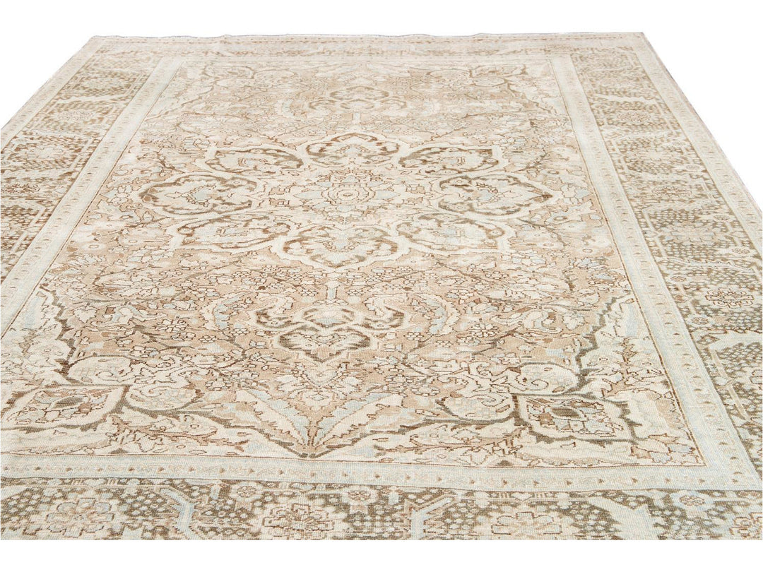Antique Heriz Persian Wool Rug 9 X 13