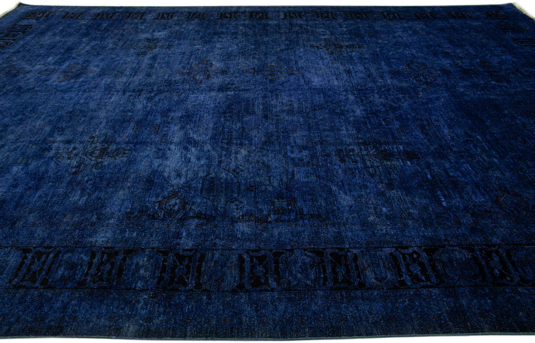 Modern Overdyed Wool Rug 12 X 17