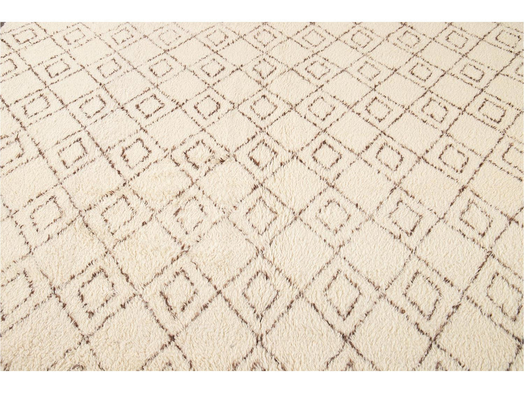 Modern Moroccan Style Wool Rug 9 X 12