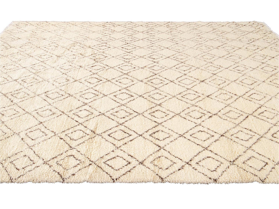 Modern Moroccan Style Wool Rug 9 X 12