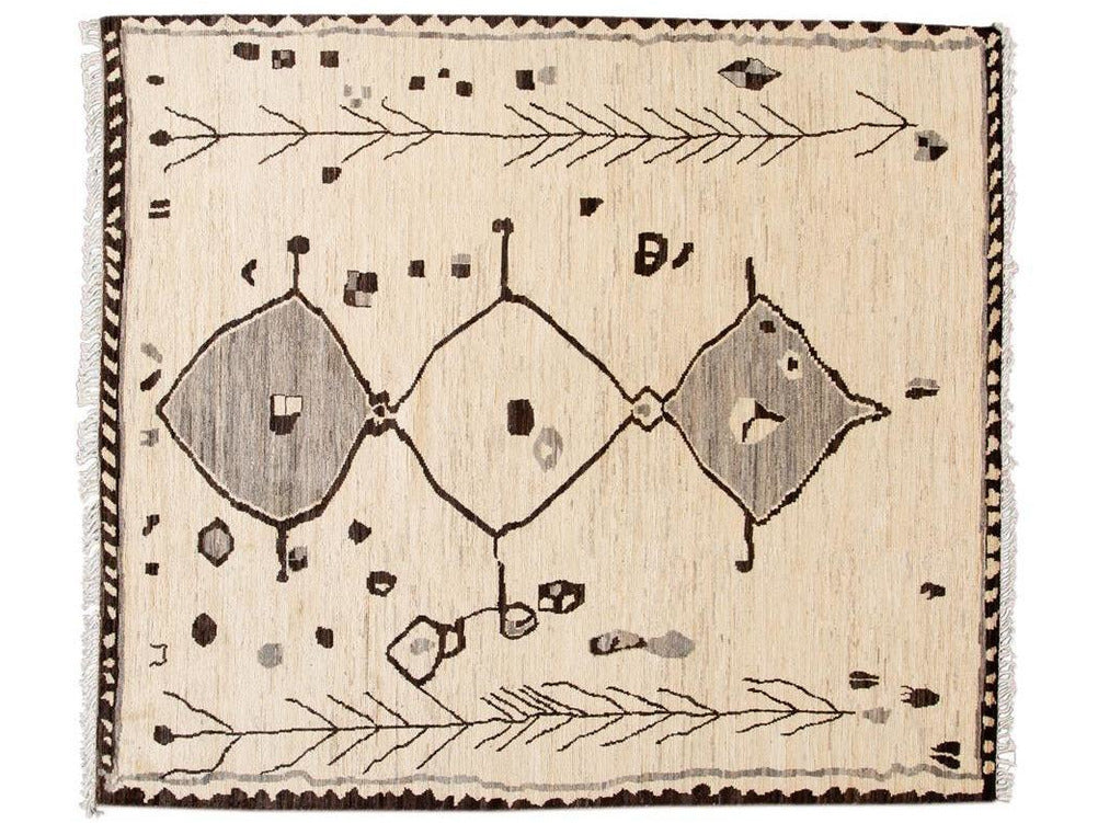 Modern Moroccan-Style Tribal Room size Wool Rug 8 X 10