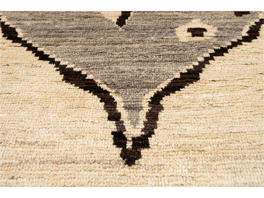 Modern Moroccan-Style Tribal Room size Wool Rug 8 X 10