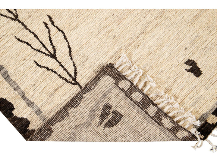 Modern Moroccan-Style Tribal Room size Wool Rug 8 X 10