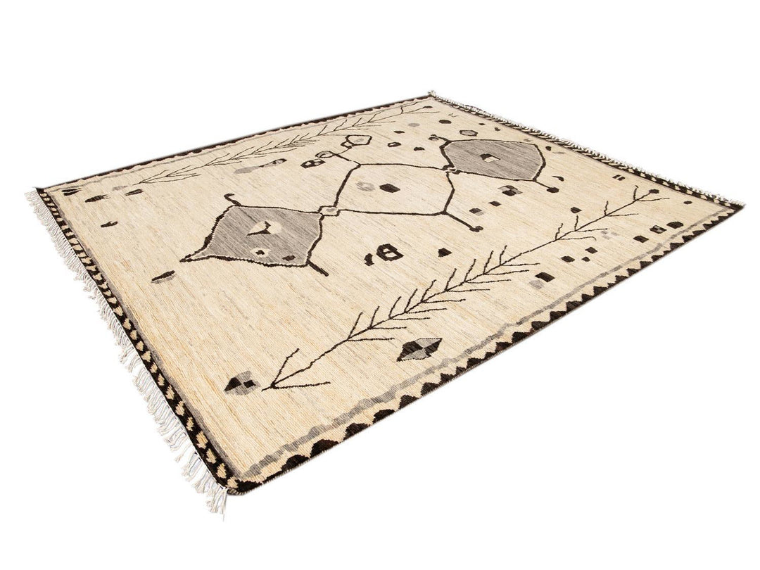 Modern Moroccan-Style Tribal Room size Wool Rug 8 X 10