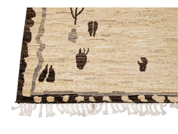 Modern Moroccan-Style Tribal Room size Wool Rug 8 X 10