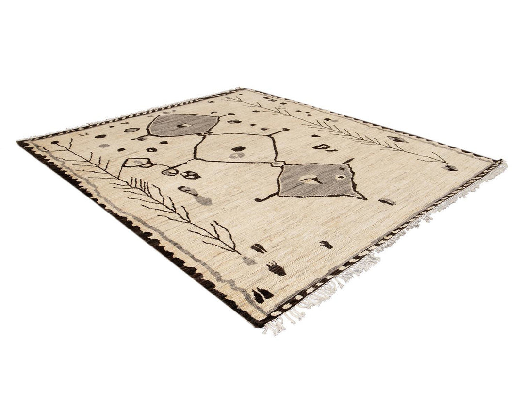 Modern Moroccan-Style Tribal Room size Wool Rug 8 X 10