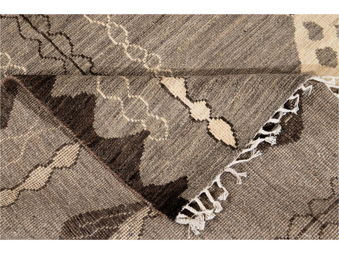 Modern Moroccan-Style Tribal Room size Wool Rug 8 X 10