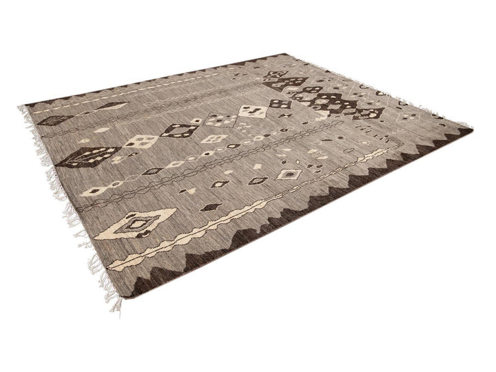 Modern Moroccan-Style Tribal Room size Wool Rug 8 X 10