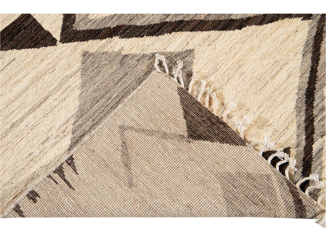 Modern Moroccan-Style Tribal Room size Wool Rug  8 X 10