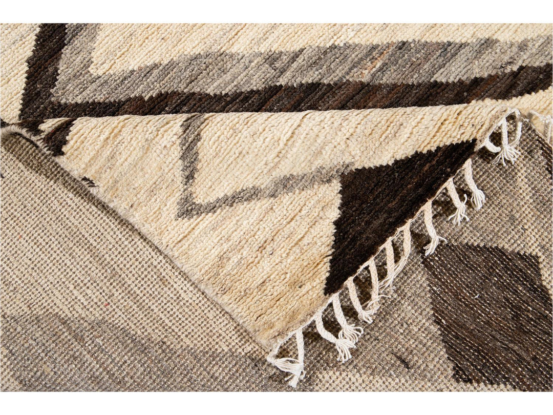 Modern Moroccan-Style Tribal Room size Wool Rug  8 X 10