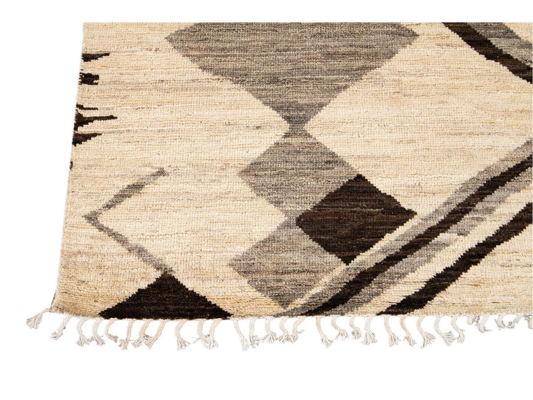 Modern Moroccan-Style Tribal Room size Wool Rug  8 X 10