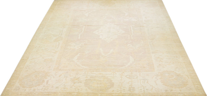 Antique Turkish Oushak Wool Rug 16 X 21